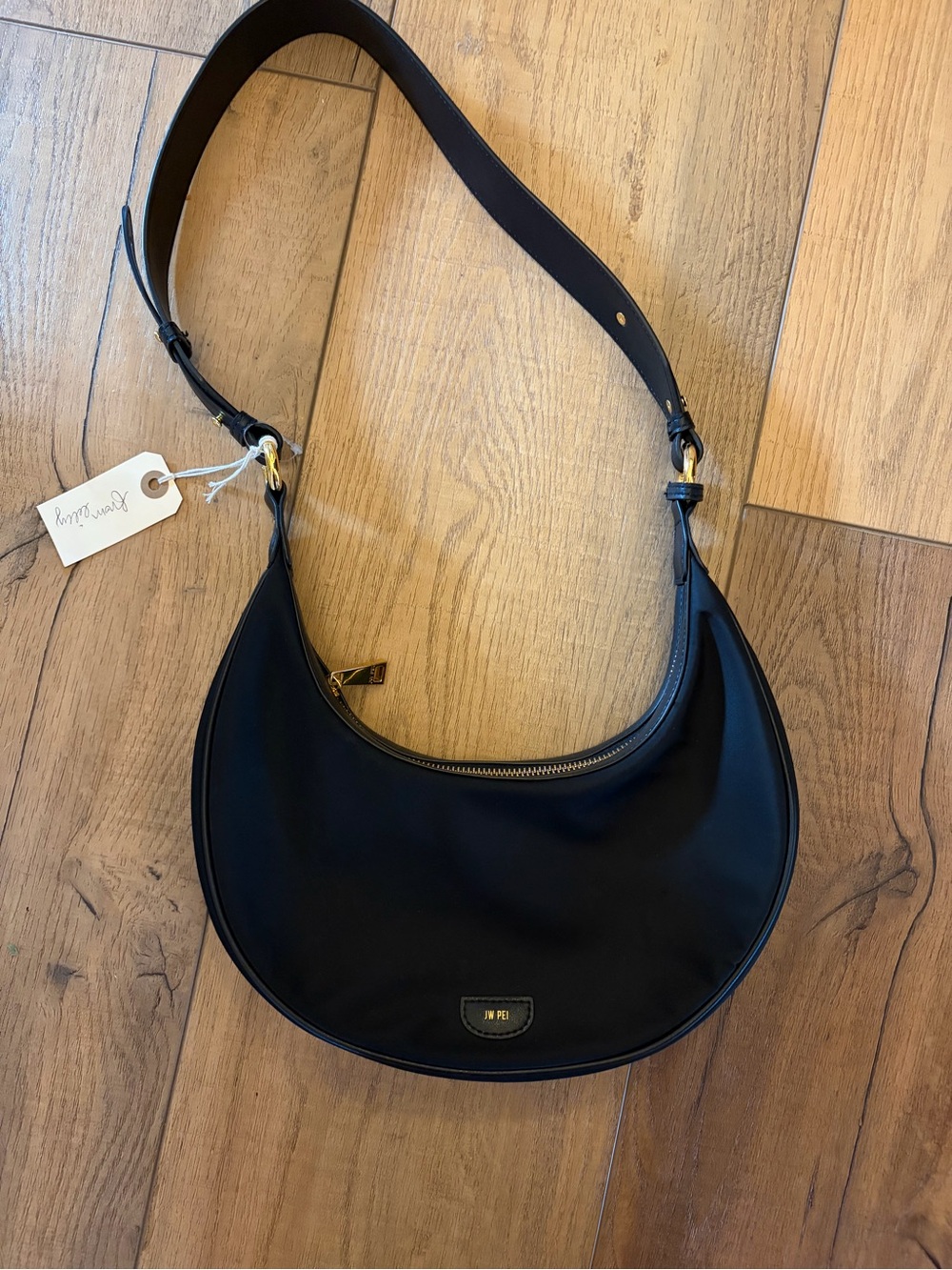 JW Pei Carly Nylon Saddle Bag - Black